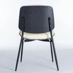 Lot de 2 chaises en similicuir avec pieds en métal