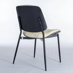 Lot de 2 chaises en similicuir avec pieds en métal