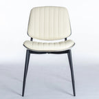 Lot de 2 chaises en similicuir avec pieds en métal