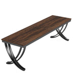 Table de salle à manger/de cuisine rectangulaire très longue de 198 cm pour 6-8 personnes