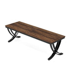 Table de salle à manger/de cuisine rectangulaire très longue de 198 cm pour 6-8 personnes