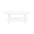 Table basse rustique en bois blanc