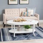  Rusitc White Wood Coffee Table