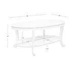 Table basse rustique en bois blanc
