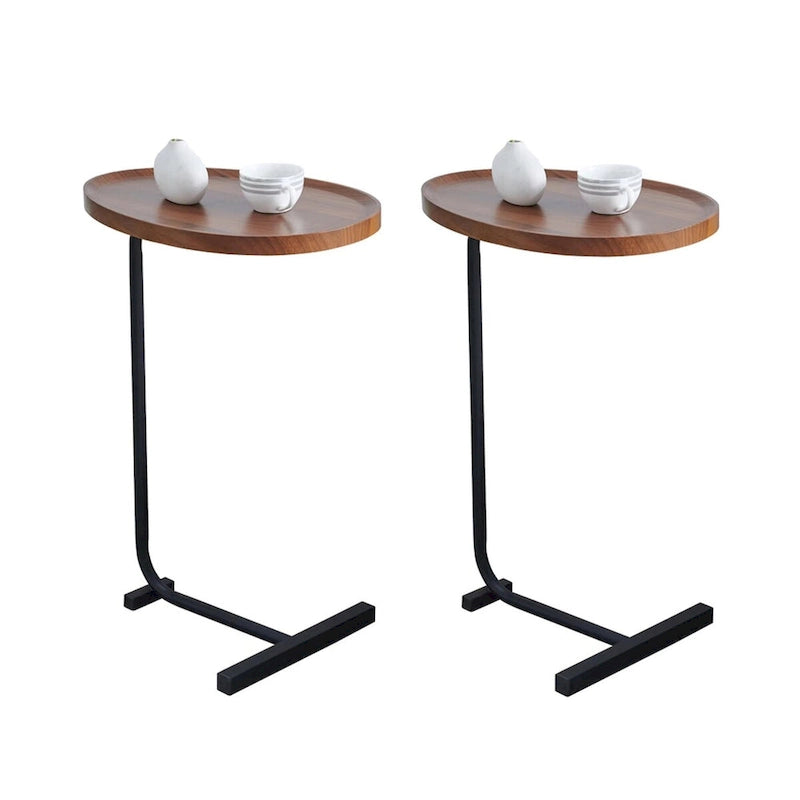 Table d'appoint en C, lot de 2, table basse, petite table de canapé