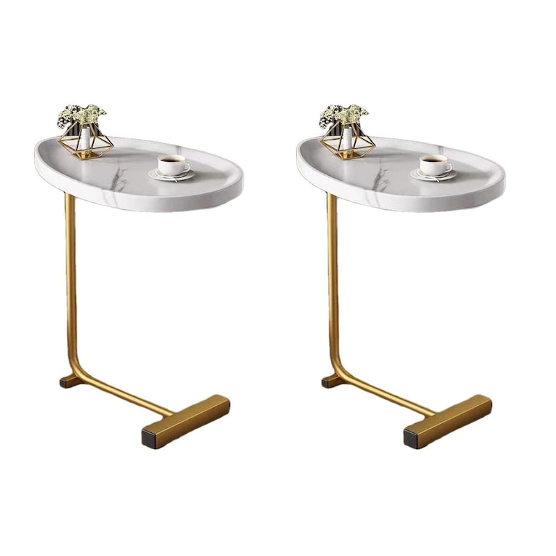 Table d'appoint en C, lot de 2, table basse, petite table de canapé