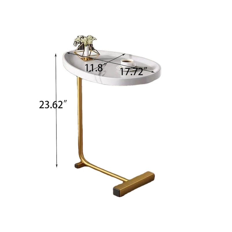 Table d'appoint en C, lot de 2, table basse, petite table de canapé