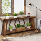 Table console de canapé de 180 cm avec rangement pour entrée et salon