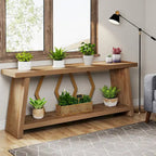 Table console de canapé de 180 cm avec rangement pour entrée et salon