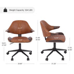 Chaise de bureau réglable à roulettes