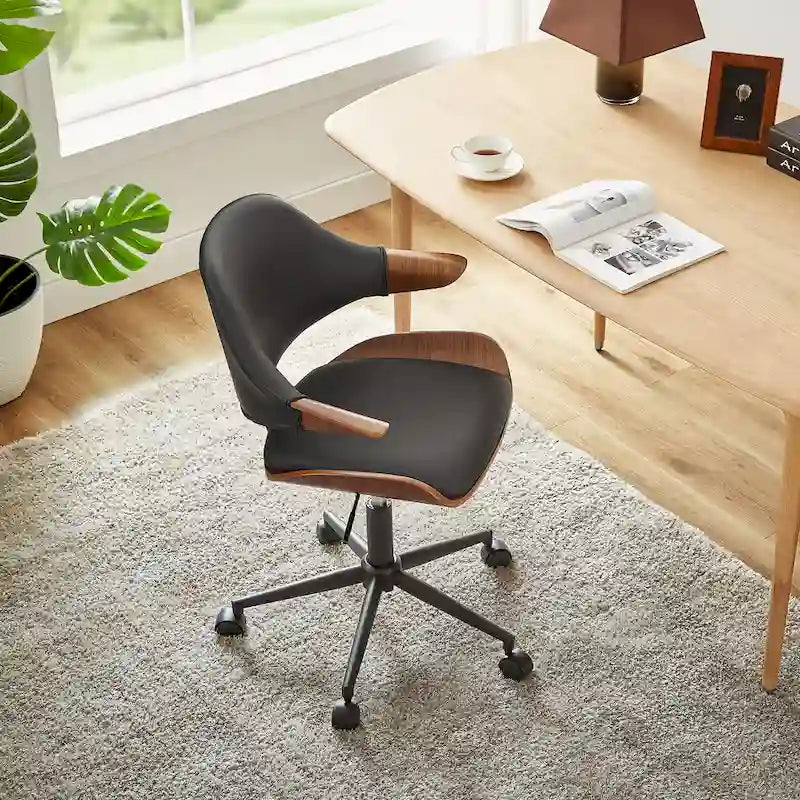 Chaise de bureau réglable à roulettes