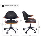 Chaise de bureau réglable à roulettes