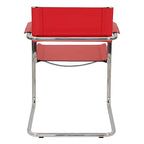 Fauteuil cantilever avec structure chromée (divers coloris de cuir reconstitué)