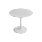 Table à manger ronde Table de cuisine moderne de 80 cm, design tulipe avec pied, table décontractée médiévale pour 2 à 4 personnes