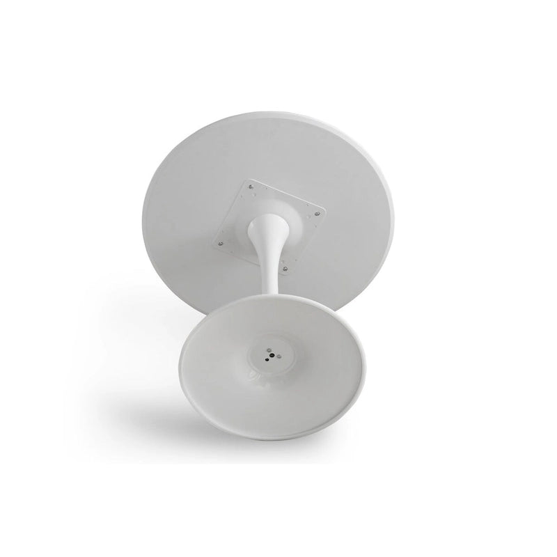 Table à manger ronde Table de cuisine moderne de 80 cm, design tulipe avec pied, table décontractée médiévale pour 2 à 4 personnes