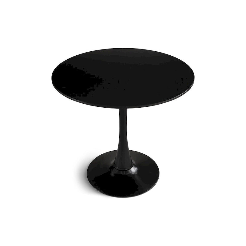 Table à manger ronde Table de cuisine moderne de 80 cm, design tulipe avec pied, table décontractée médiévale pour 2 à 4 personnes
