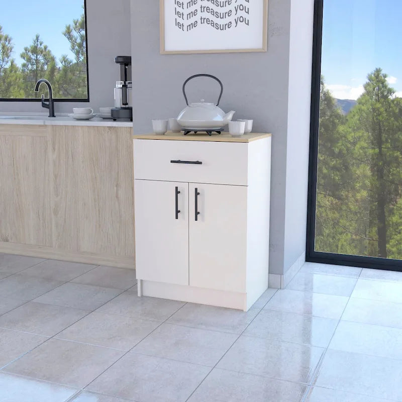  Cope kitchen Pantry in melamine with 2 doors and 1 drawer - N/A