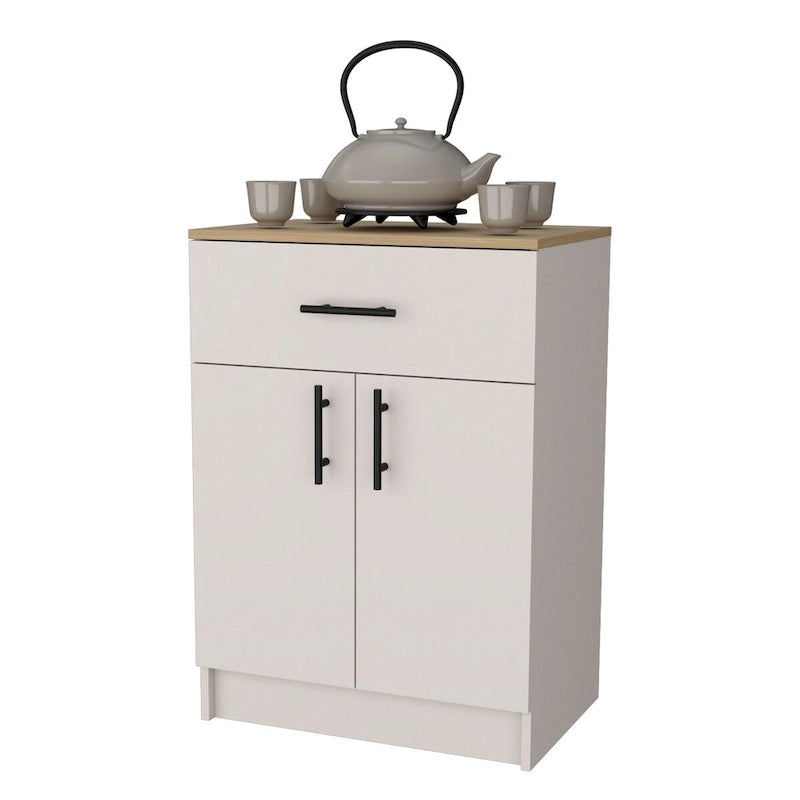 Meuble de cuisine haut en mélaminé avec 2 portes et 1 tiroir - S/O
