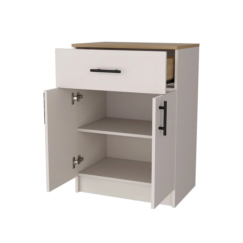 Meuble de cuisine haut en mélaminé avec 2 portes et 1 tiroir - S/O