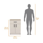 Meuble de cuisine haut en mélaminé avec 2 portes et 1 tiroir - S/O
