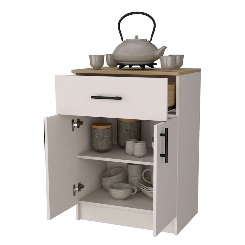 Meuble de cuisine haut en mélaminé avec 2 portes et 1 tiroir - S/O
