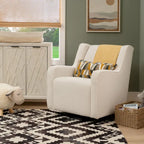 Fauteuil d'appoint pivotant et berçant en Sherpa blanc ou en Velours marron