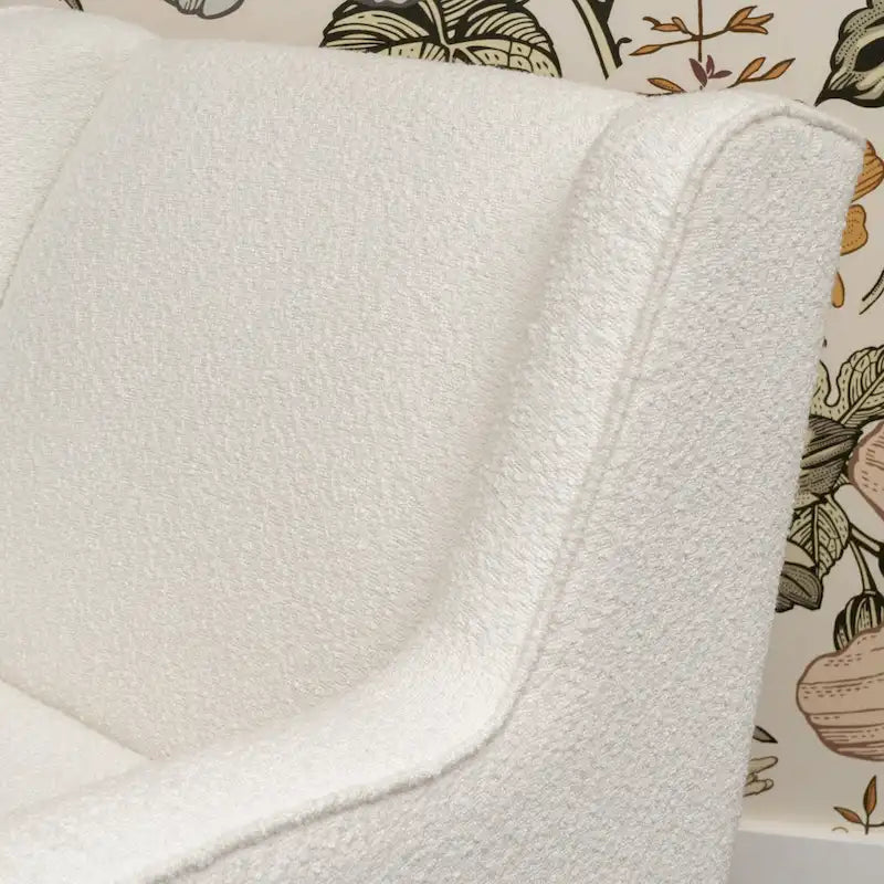 Fauteuil d'appoint pivotant et berçant en Sherpa blanc ou en Velours marron