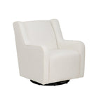 Fauteuil d'appoint pivotant et berçant en Sherpa blanc ou en Velours marron