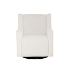 Fauteuil d'appoint pivotant et berçant en Sherpa blanc ou en Velours marron