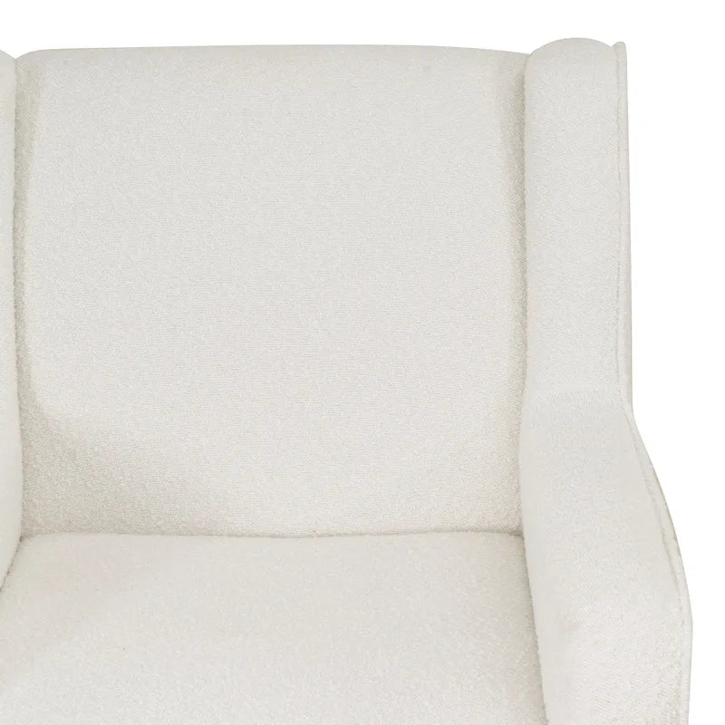 Fauteuil d'appoint pivotant et berçant en Sherpa blanc ou en Velours marron