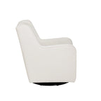Fauteuil d'appoint pivotant et berçant en Sherpa blanc ou en Velours marron
