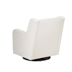 Fauteuil d'appoint pivotant et berçant en Sherpa blanc ou en Velours marron