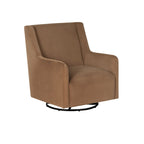 Fauteuil d'appoint pivotant et berçant en Sherpa blanc ou en Velours marron