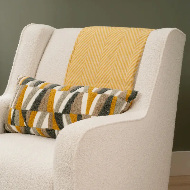 Fauteuil d'appoint pivotant et berçant en Sherpa blanc ou en Velours marron