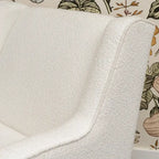 Fauteuil d'appoint pivotant et berçant en Sherpa blanc ou en Velours marron